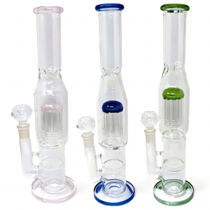 13.5" Flasklet Tree & Honeycomb Perc Water Pipe - [ZD333]